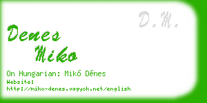 denes miko business card