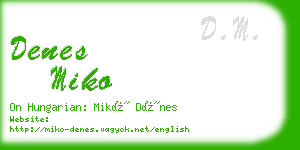 denes miko business card